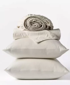 Coyuchi Sateen Sheet Set - Pale Gray Home Goods