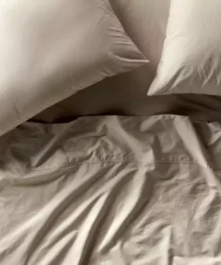 Coyuchi Sateen Sheet Set - Pale Gray Home Goods