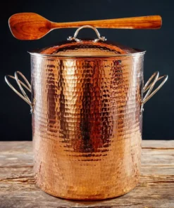Sertodo Copper Home Goods Big, Beautiful Recycled Copper Stock Pot