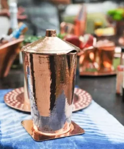 Sertodo Copper Kitchen + Dining Gangotri Recycled Copper Pitcher With Lid