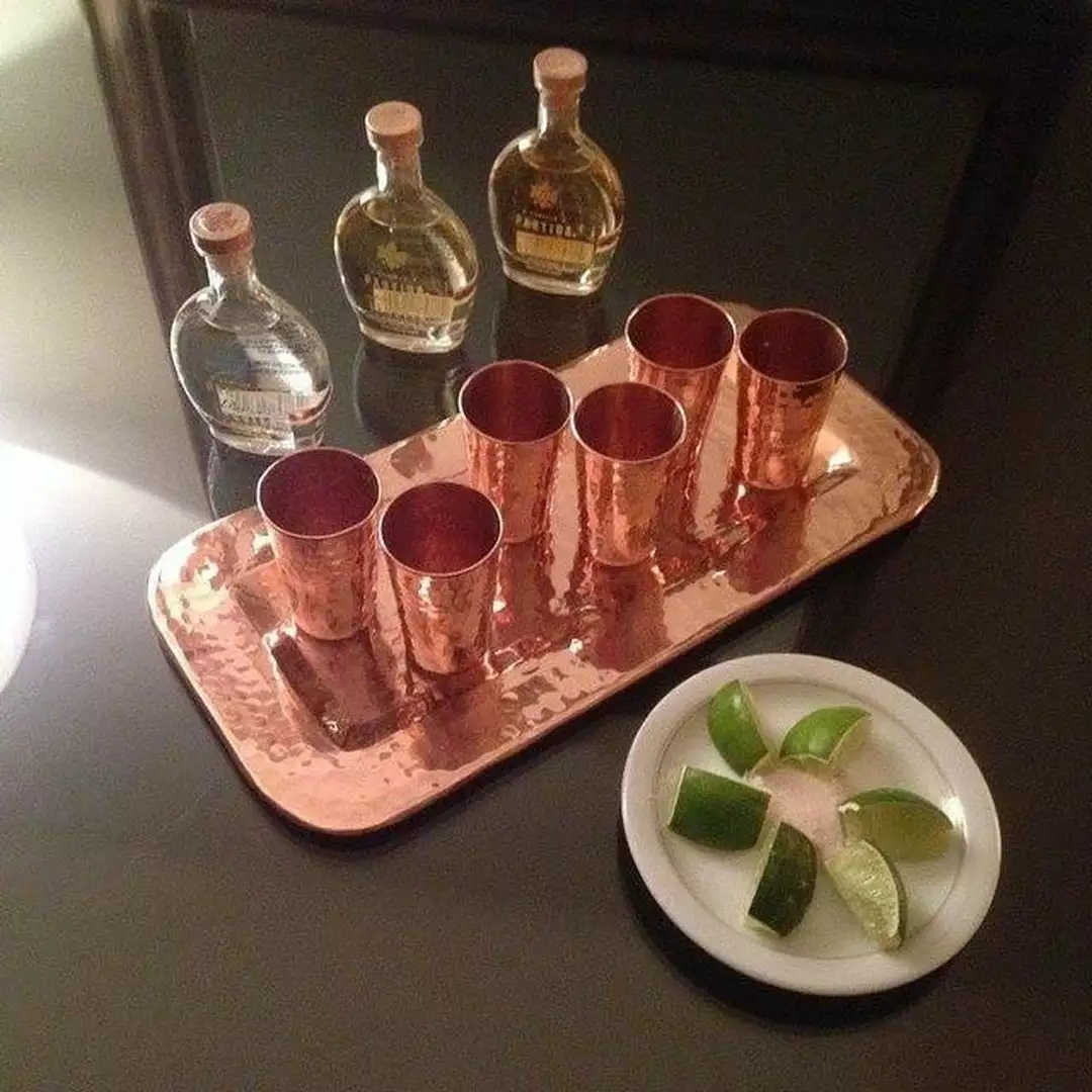 Sertodo Copper Copper Tequilero Shot Cup Flight Set Kitchen + Dining 2 Sertodo Copper Copper Tequilero Shot Cup Flight Set Kitchen + Dining