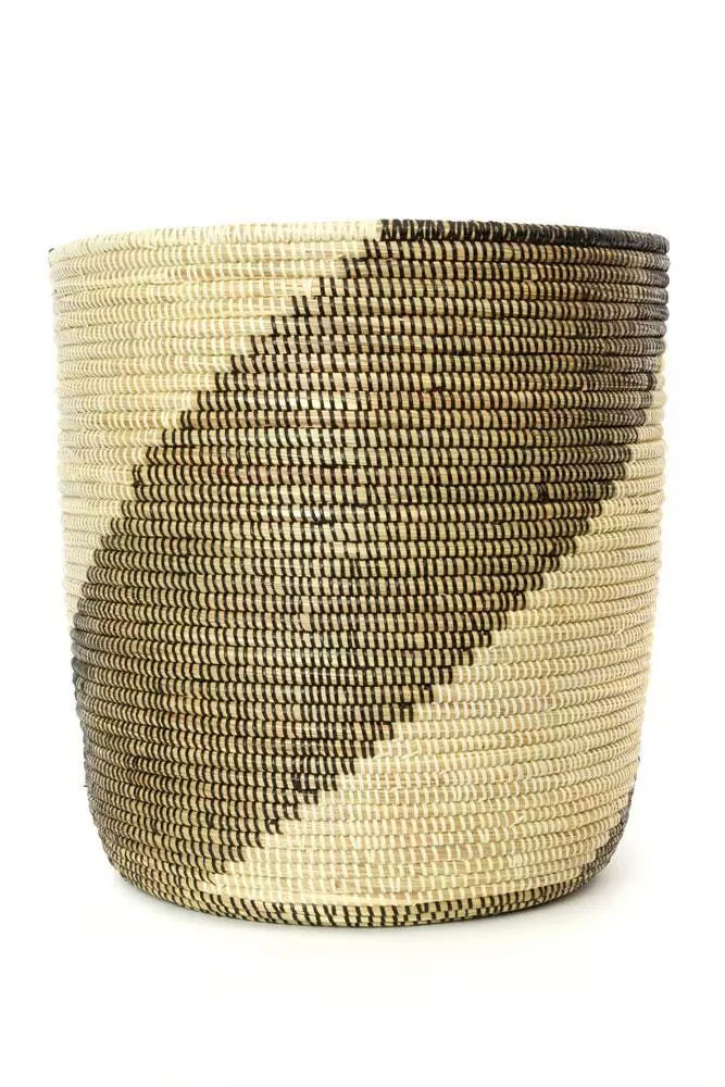 Swahili African Modern Home Goods Nesting Swirl Baskets Set 3 Swahili African Modern Home Goods Nesting Swirl Baskets Set
