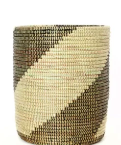 Swahili African Modern Home Goods Nesting Swirl Baskets Set