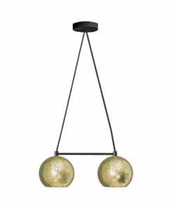 Dounia Home Lighting Shams Dual Globe Chandelier 10 Dounia Home Lighting Shams Dual Globe Chandelier