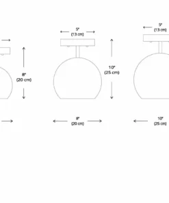 Dounia Home Shams Semi Flush Mount Light Lighting