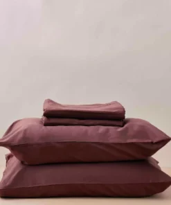 Looma Sateen Sheet Set - Wine