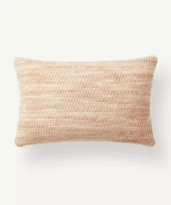 Made Trade Sheila Lumbar Pillow In Salmon - SAMPLE SALE Throw Pillows