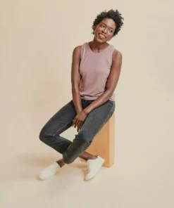 Poplinen Best Sellers Shirley Bamboo Tank Top - Rose