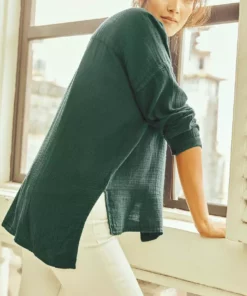 No Nasties Clothing Side Slit Button Up Shirt