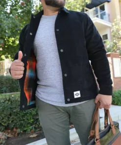 Signature Innovation Group Gifts Men's Johnny Corduroy Lined Jacket - Black