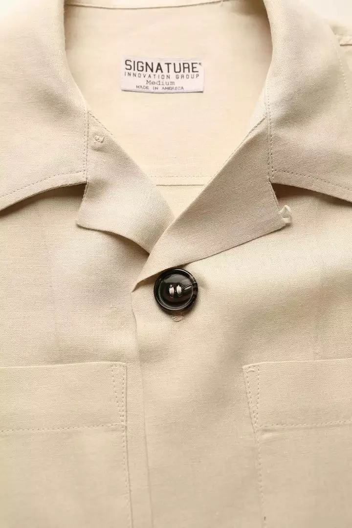 Signature Innovation Group Men's Safari Hemp Shirt - Bone 7 Signature Innovation Group Men's Safari Hemp Shirt - Bone