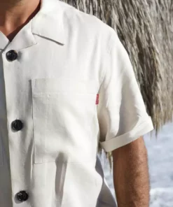 Signature Innovation Group Men's Safari Hemp Shirt - Bone