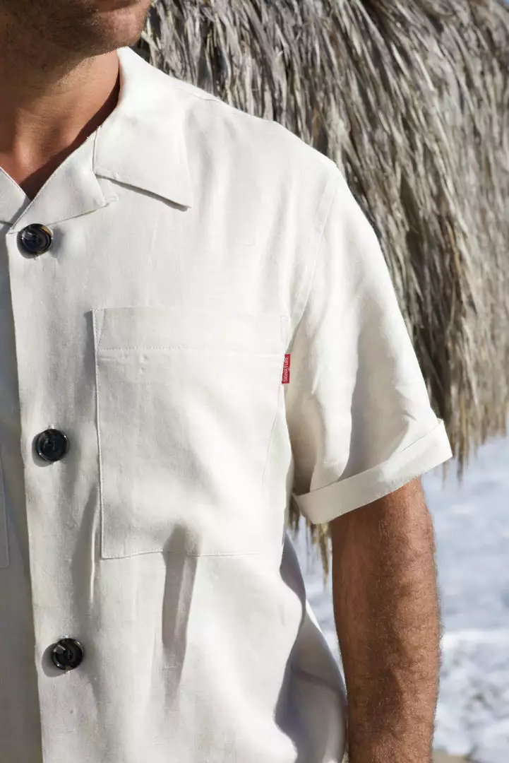 Signature Innovation Group Men's Safari Hemp Shirt - Bone 2 Signature Innovation Group Men's Safari Hemp Shirt - Bone