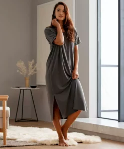 Sijo Eucalyptus Short Sleeve Dress