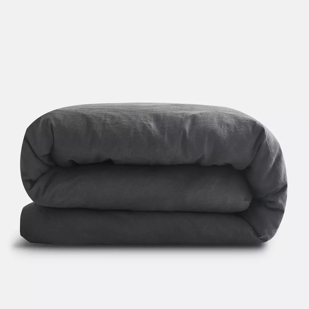 Sijo BIPOC Owned French Linen Duvet Cover - Slate 2 Sijo BIPOC Owned French Linen Duvet Cover - Slate