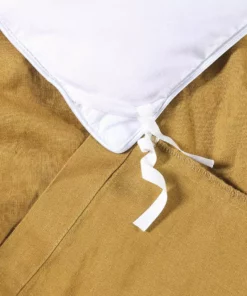 Sijo Home Goods French Linen Duvet Cover - Turmeric 6 Sijo Home Goods French Linen Duvet Cover - Turmeric