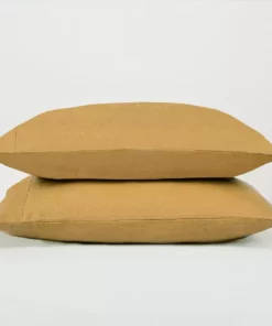 Sijo Home Goods French Linen Pillowcase Set - Turmeric