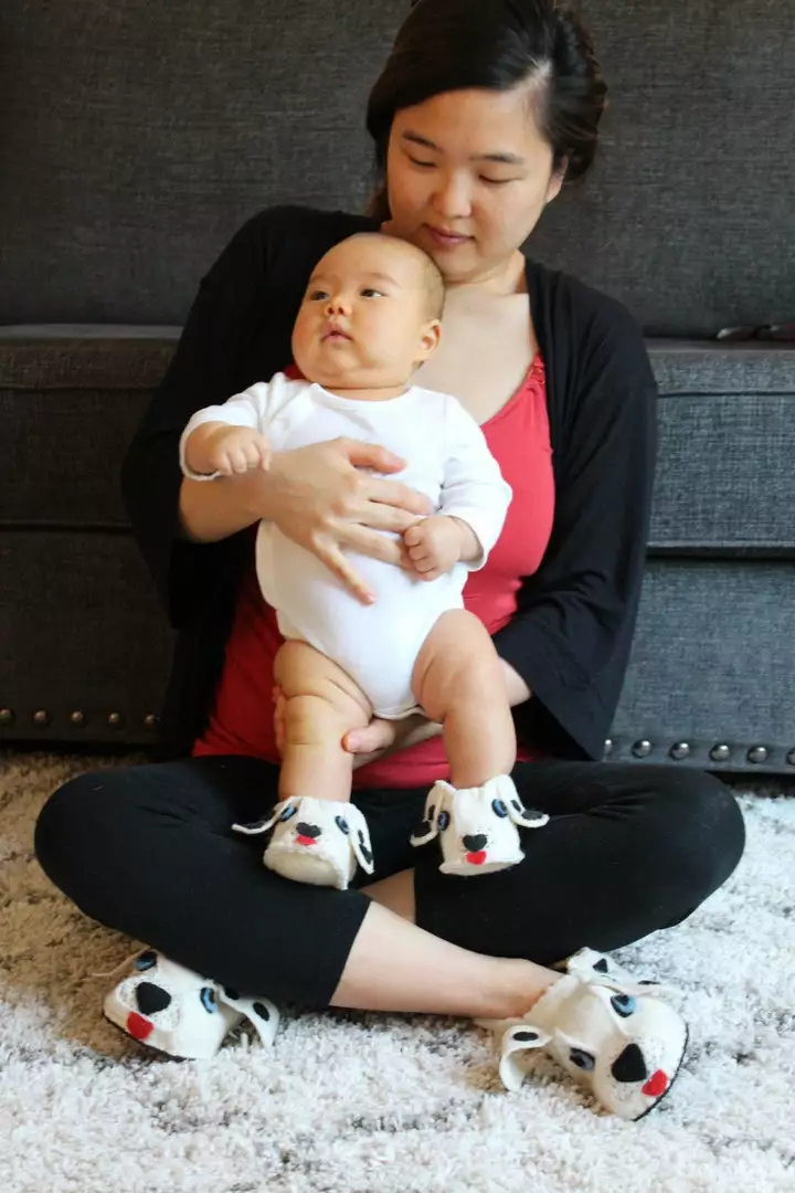 Silk Road Bazaar Wool Baby Booties - Skunk Kids' + Baby 5 Silk Road Bazaar Wool Baby Booties - Skunk Kids' + Baby