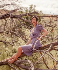 Valani Best Sellers Sitha Tencel Top - Purple Sage