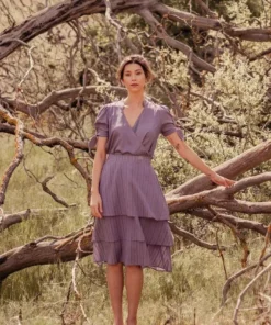 Valani Best Sellers Sitha Tencel Top - Purple Sage