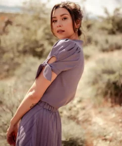 Valani Best Sellers Sitha Tencel Top - Purple Sage