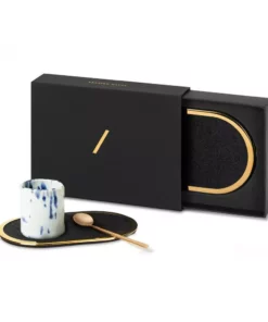 Slash Objects Ring Recycled Rubber Coaster Set - Black