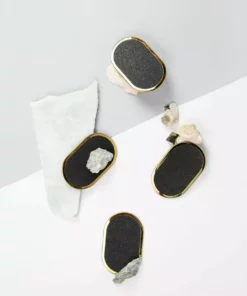 Slash Objects Ring Recycled Rubber Coaster Set - Black