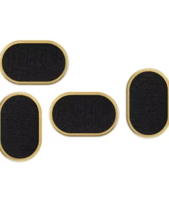 Slash Objects Ring Recycled Rubber Coaster Set - Black