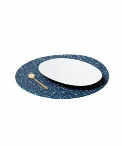 Slash Objects Round Recycled Rubber Placemat - Royal
