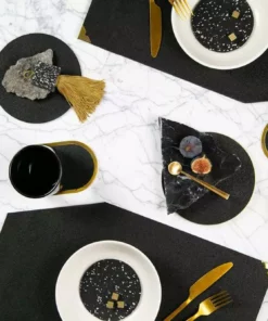 Slash Objects Kitchen + Dining Round Recycled Rubber Trivet Set