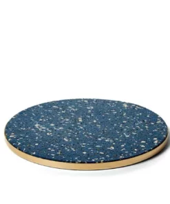 Slash Objects Kitchen + Dining Recycled Brass + Rubber Trivet - Royal