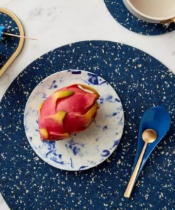 Slash Objects Ring Recycled Rubber Coaster Set - Royal 7 Slash Objects Ring Recycled Rubber Coaster Set - Royal