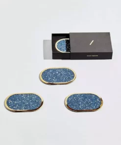 Slash Objects Ring Recycled Rubber Coaster Set - Royal