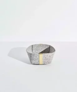 Slash Objects Recycled Rubber + Brass Basket Set - Gris