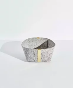 Slash Objects Recycled Rubber + Brass Basket Set - Gris