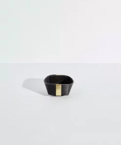 Slash Objects Recycled Rubber + Brass Basket Set - Black
