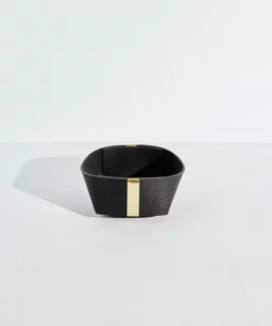 Slash Objects Recycled Rubber + Brass Basket Set - Black