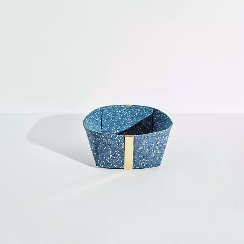 Slash Objects Recycled Rubber + Brass Basket Set - Royal Home Goods 6 Slash Objects Recycled Rubber + Brass Basket Set - Royal Home Goods