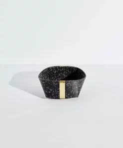 Slash Objects Recycled Rubber + Brass Basket Set - Speckled Black Home Goods 18 Slash Objects Recycled Rubber + Brass Basket Set - Speckled Black Home Goods