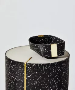 Slash Objects Recycled Rubber + Brass Basket Set - Speckled Black Home Goods 15 Slash Objects Recycled Rubber + Brass Basket Set - Speckled Black Home Goods