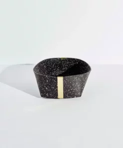 Slash Objects Recycled Rubber + Brass Basket Set - Speckled Black Home Goods 19 Slash Objects Recycled Rubber + Brass Basket Set - Speckled Black Home Goods