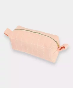 Anchal Accessories Small Grid Stitch Toiletry Bag