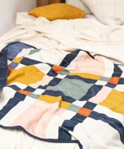 Anchal Small Patchwork Multi Plaid Throw Quilt