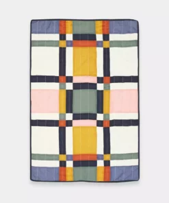 Anchal Small Patchwork Multi Plaid Throw Quilt
