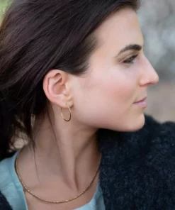 Nisolo Best Sellers Small Upcycled Brass Hoop Earrings