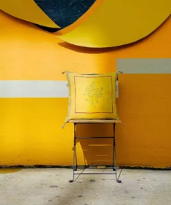 Soil To Studio Best Sellers Aditi Linen Throw PIllow Cover - Yellow