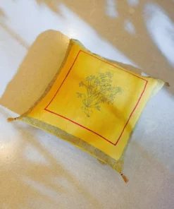 Soil To Studio Best Sellers Aditi Linen Throw PIllow Cover - Yellow