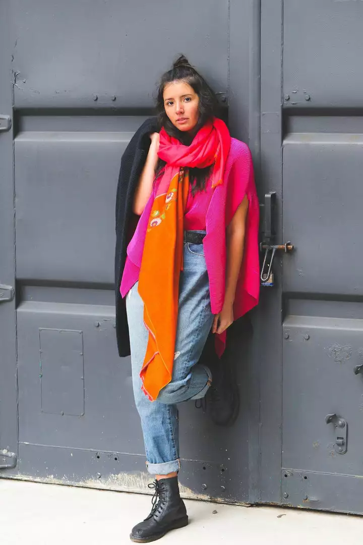 Soil To Studio Sushmita Color Blocked Merino Scarf Accessories 1 Soil To Studio Sushmita Color Blocked Merino Scarf Accessories