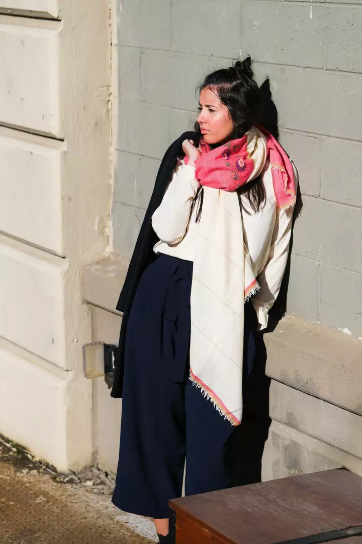 Soil To Studio Sushmita Color Blocked Merino Scarf Accessories 2 Soil To Studio Sushmita Color Blocked Merino Scarf Accessories