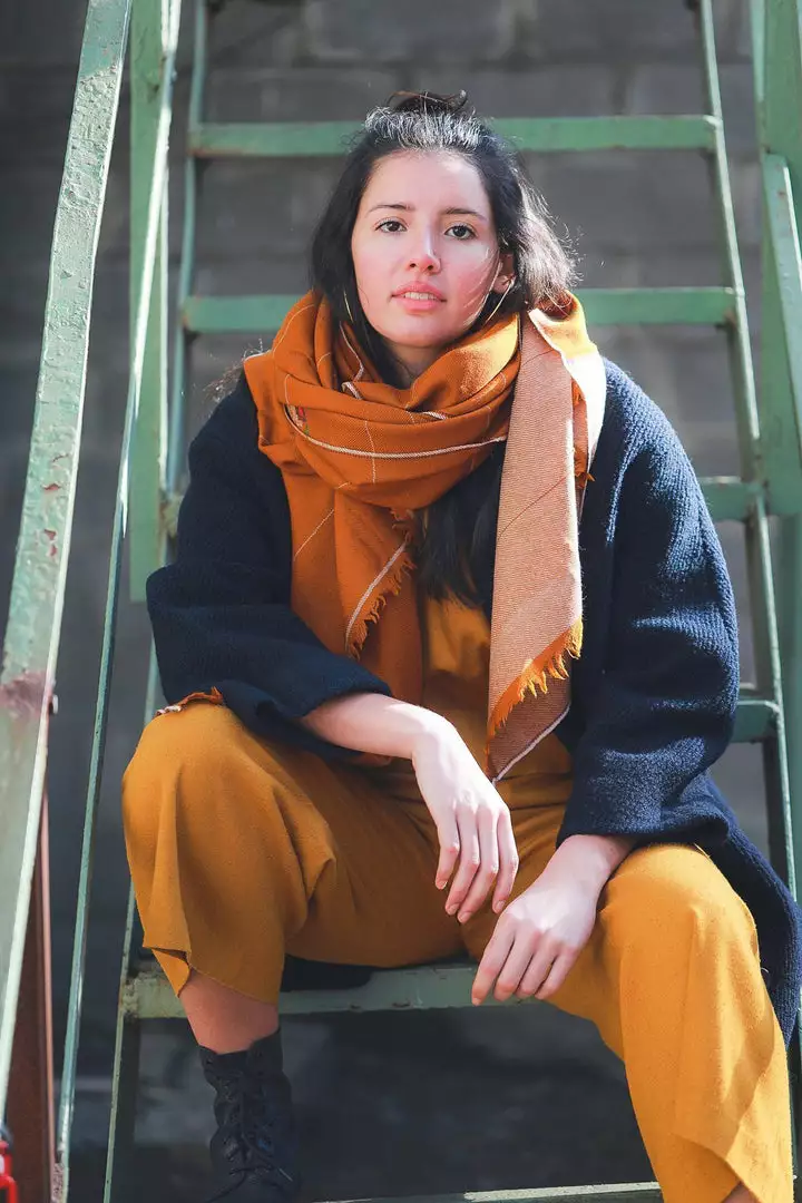 Soil To Studio Sushmita Color Blocked Merino Scarf Accessories 5 Soil To Studio Sushmita Color Blocked Merino Scarf Accessories